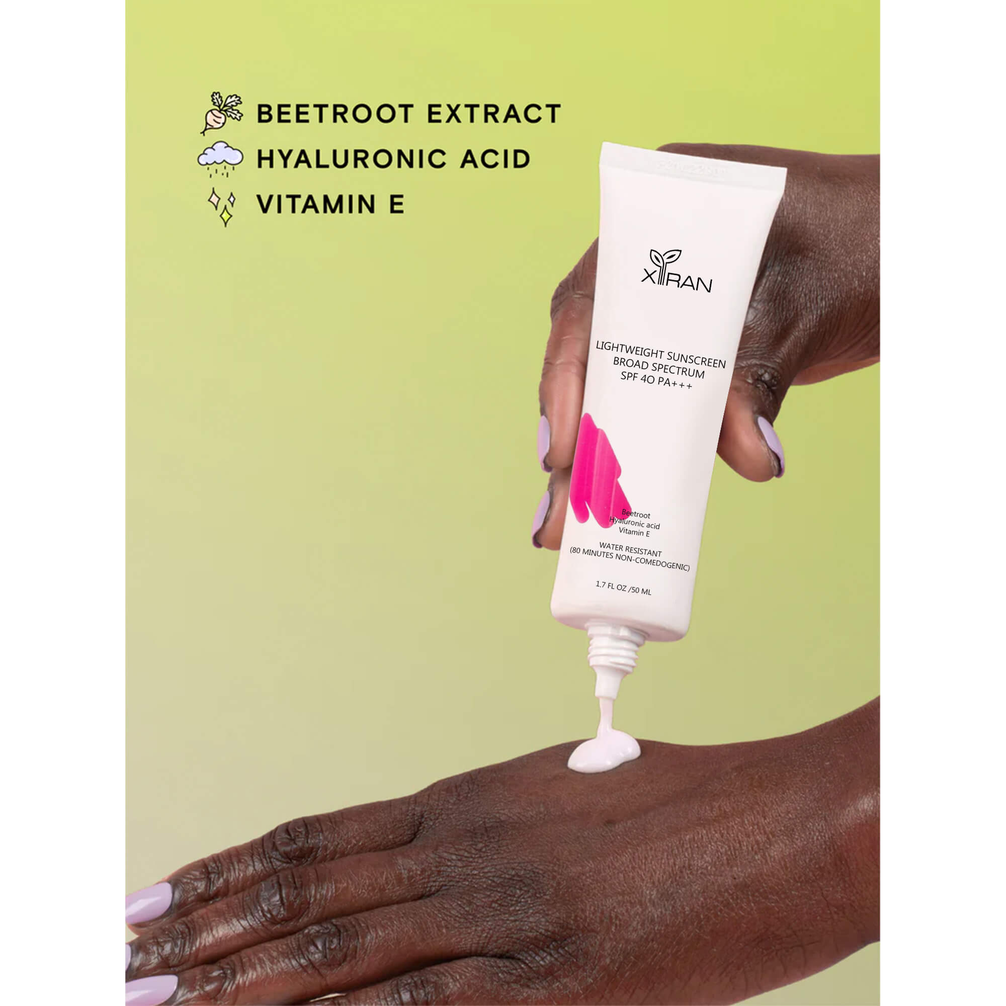 A lightweight chemical sunscreen